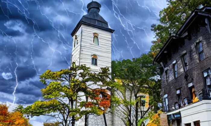 evangelický kostel v Janských Lázních – autumn