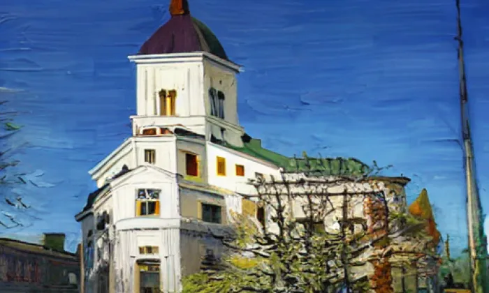 evangelický kostel v Krouně – spring