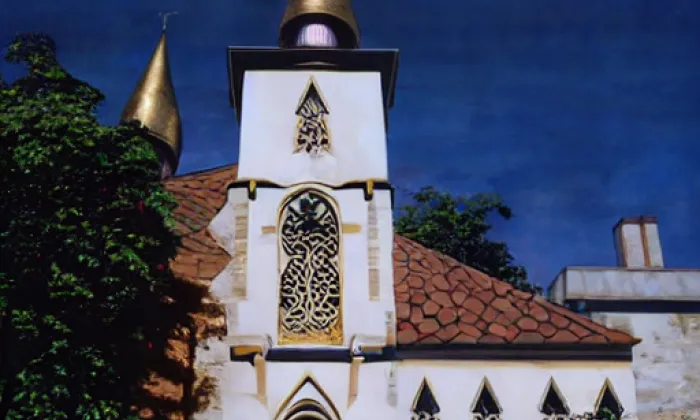 evangelický kostel v Moravči – iluminace