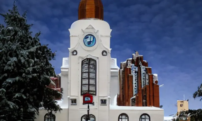 evangelický kostel v Moravči – winter