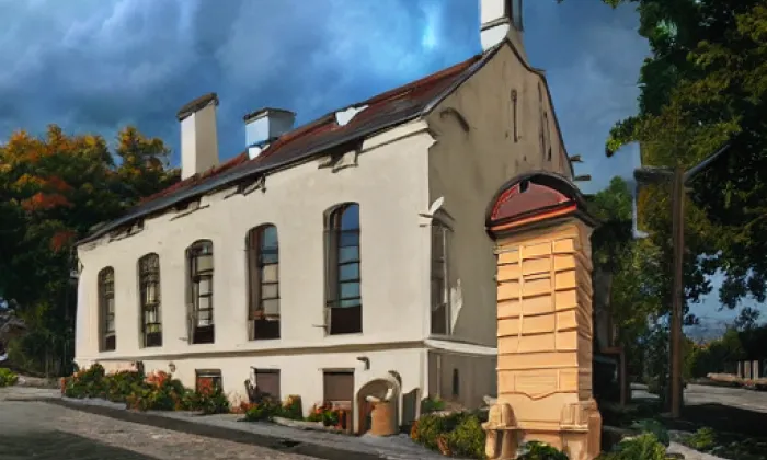 evangelický kostel v Moravské Chrastové – podzim
