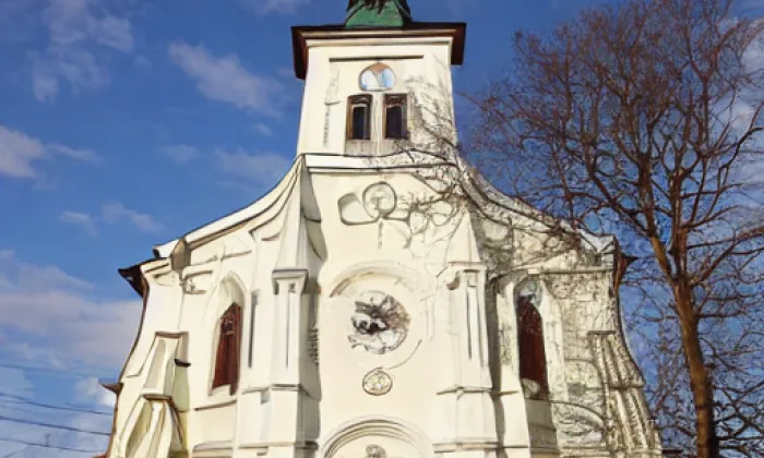 evangelický kostel v Nosislavi – zima