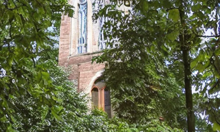 evangelický kostel v Růžové – noc