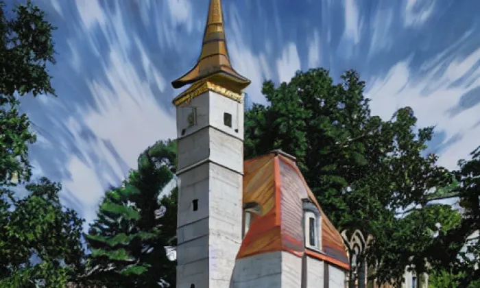 evangelický kostel v Sázavě – iluminace