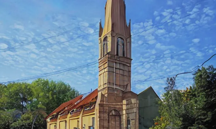 evangelický kostel v Trutnově – jaro