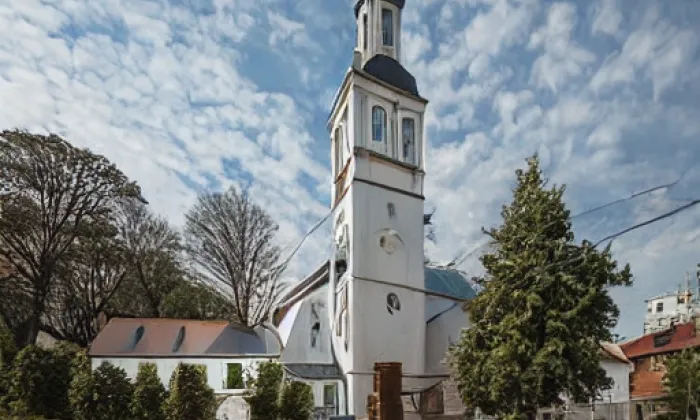 evangelický kostel ve Střešovicích – winter