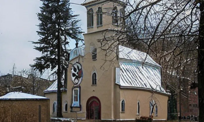 evangelický kostel ve Strměchách – autumn