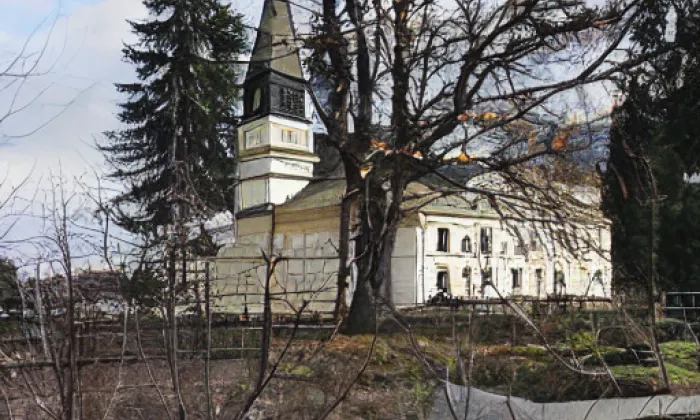 evangelický kostel ve Strměchách – winter