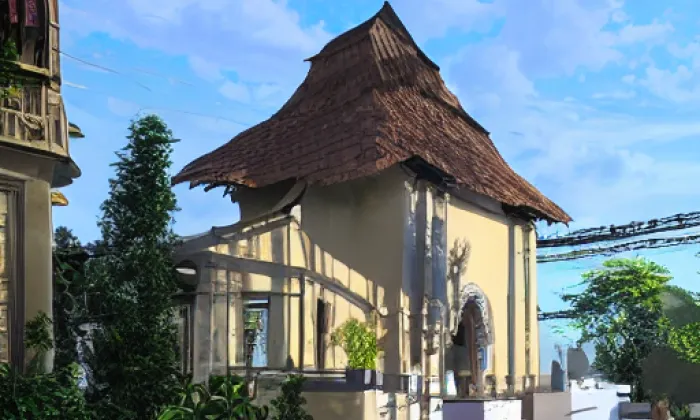 evangelický kostel ve Vysoké – summer