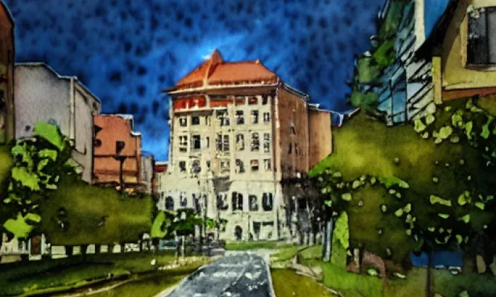 Fürstenberský palác – akvarel