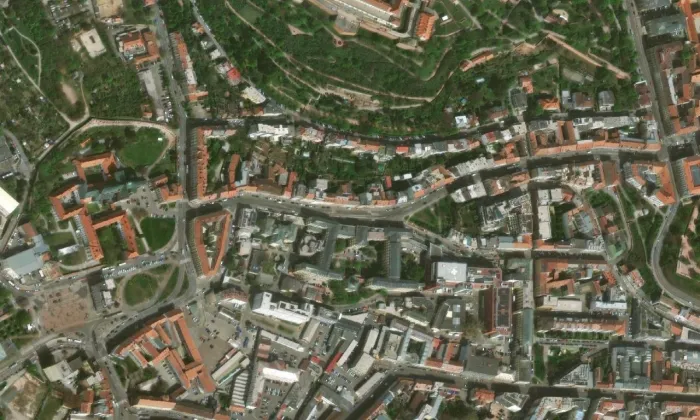 Fakultní nemocnice u sv. Anny v Brně – letecký pohled
