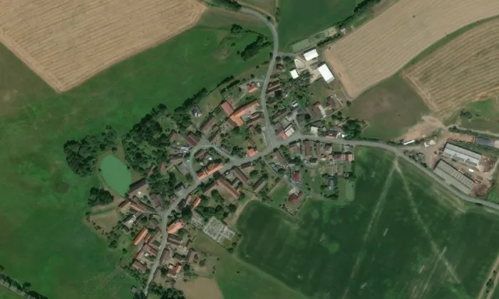 Fara (Kbel) – letecký pohled