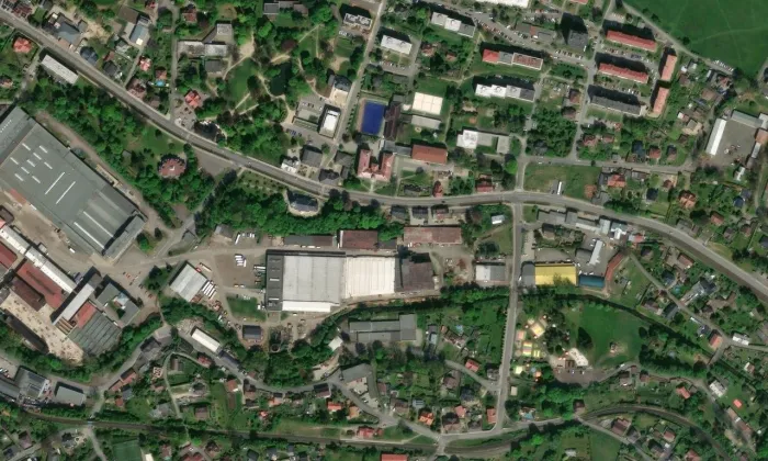Fara (Vratislavice nad Nisou) – letecký pohled