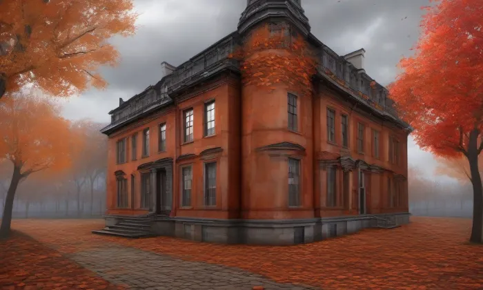 fara u kostela Nejsvětější Trojice, Praha, Trojická – autumn
