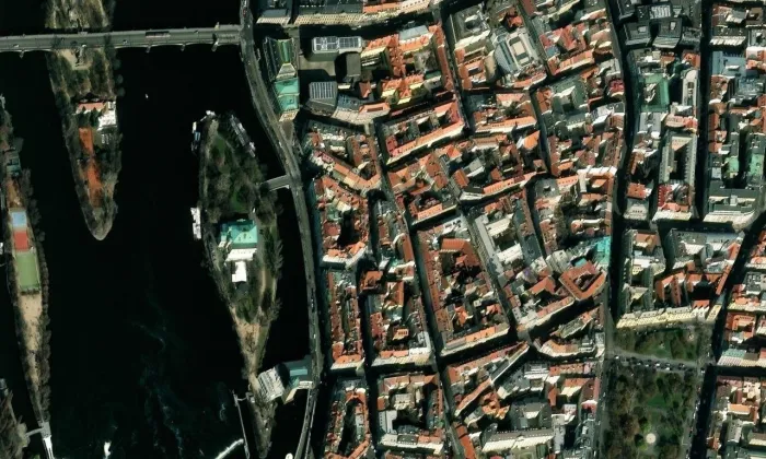 fara u sv. Vojtěcha, Praha – letecký pohled