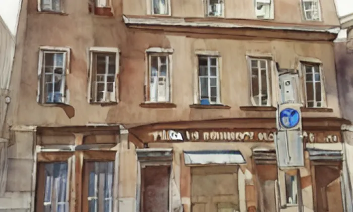 Františkánský klášter v Opavě – akvarel