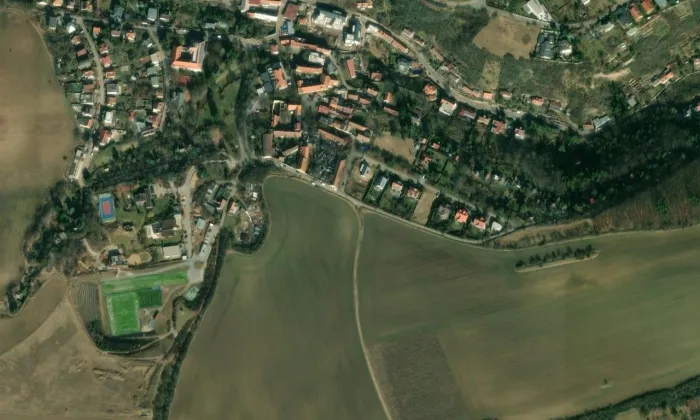 Fuchsův statek – letecký pohled