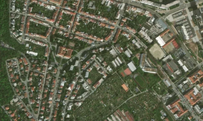 Fuchsova vila (Brno) – letecký pohled