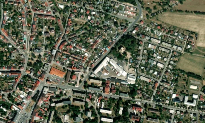 Goldschmidtova vila – letecký pohled