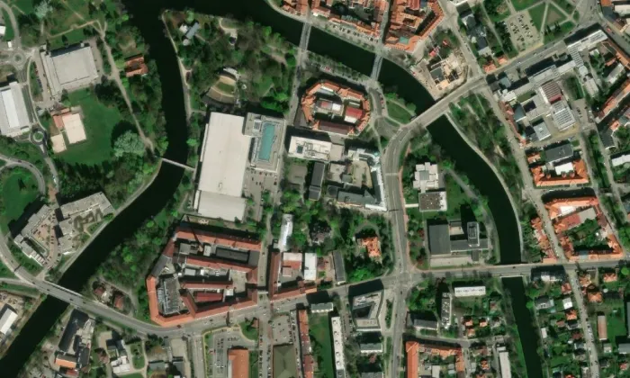 Hardtmuthova vila – letecký pohled