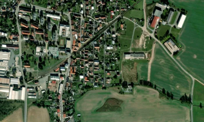 Heřmanova Huť (rozhledna) – letecký pohled