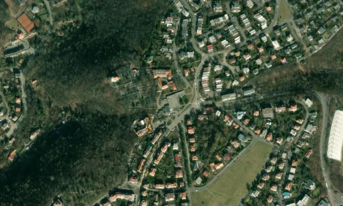 Hendlův dvůr – letecký pohled