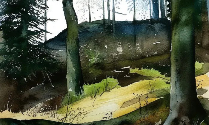 Hengst – akvarel
