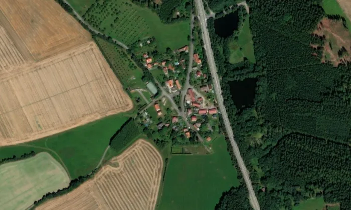 Herbenova vila – letecký pohled