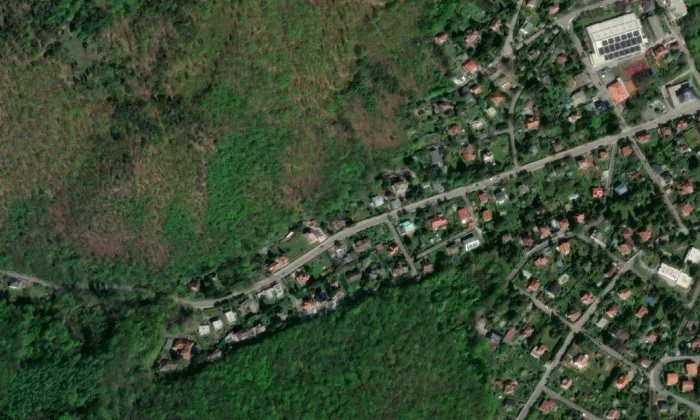 Hořejšova vila – letecký pohled