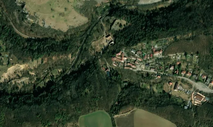 Horův mlýn – letecký pohled