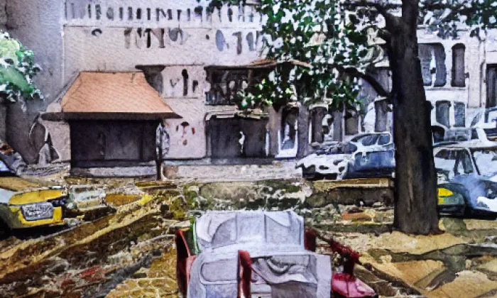 Horní Krč – akvarel