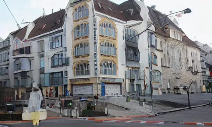 Hornický - Lidový dům – akvarel