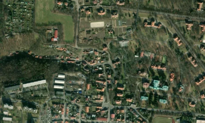 Hospic Štrasburk – letecký pohled
