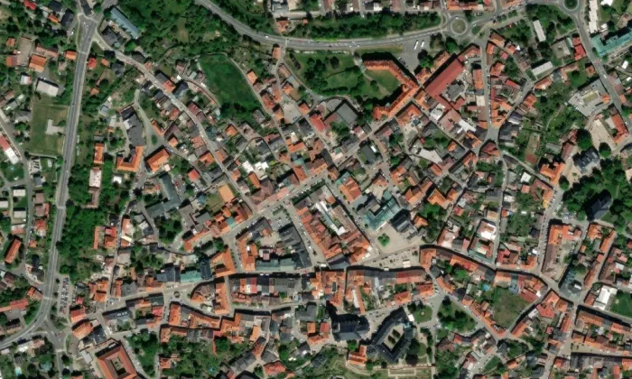 hotel Černý kůň – letecký pohled