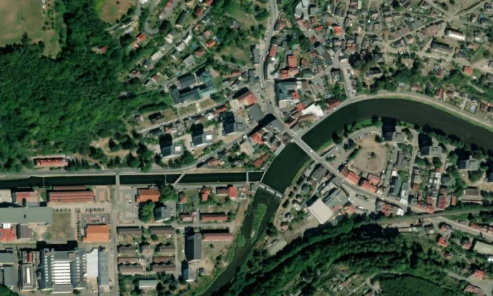 Hotel Cristal – letecký pohled