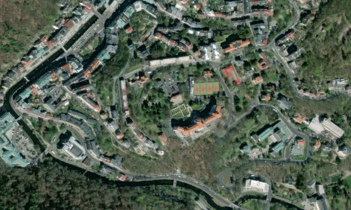 Hotel Imperial – letecký pohled