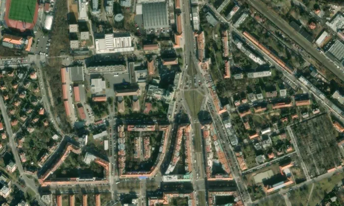 Hotel International Praha – letecký pohled