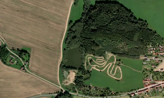 Hrádek (Bělčice) – letecký pohled