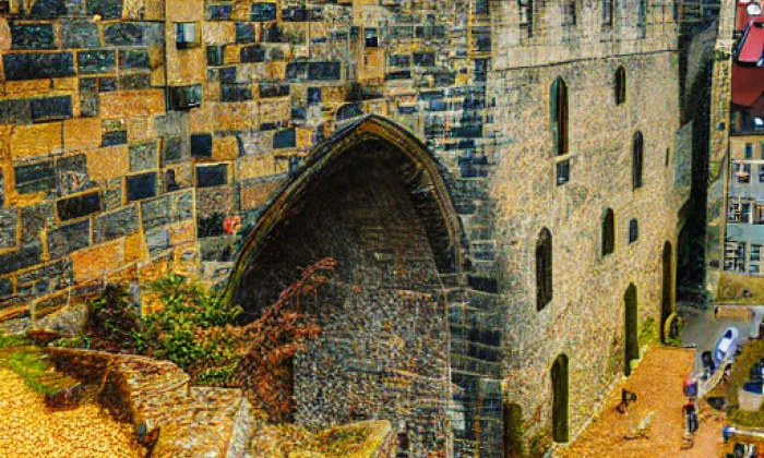 Hrad Dolní Štěpanice – akvarel