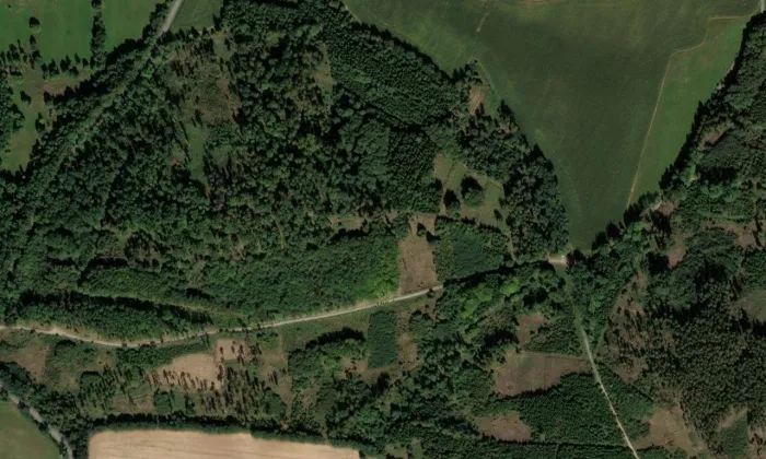 Hradec u Řepice – letecký pohled