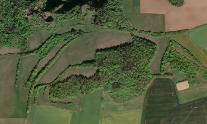 Hradiště Na Brdláku – letecký pohled