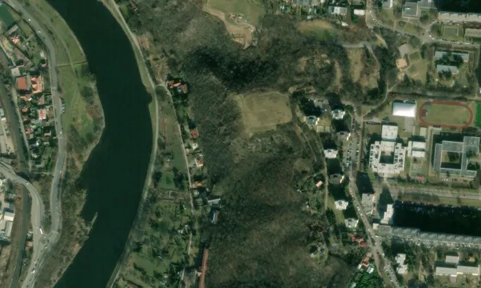 Hradiště Na Farkách – letecký pohled