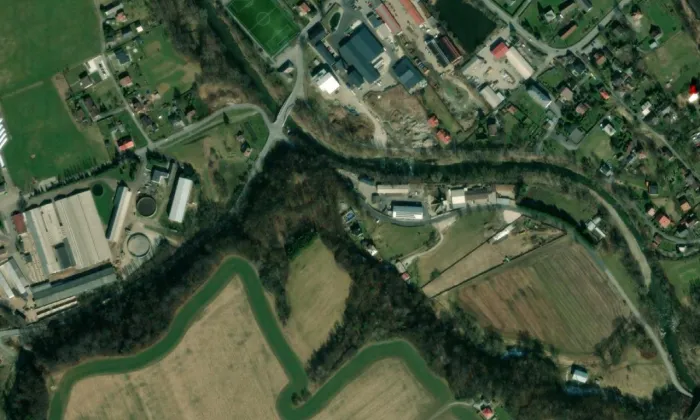 Hradiště Zámčisko – letecký pohled