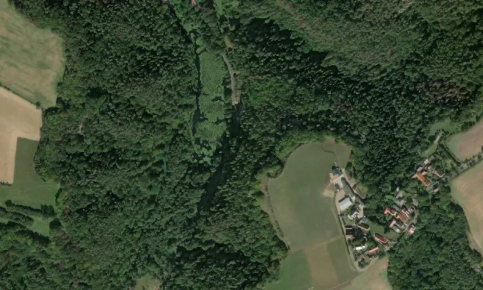 Hradsko – letecký pohled