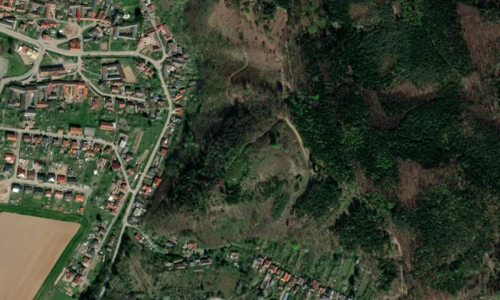 Hrubé kolo – letecký pohled