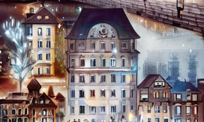Hrzánský palác – noc