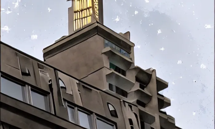 Husův sbor v Holešovicích – noc