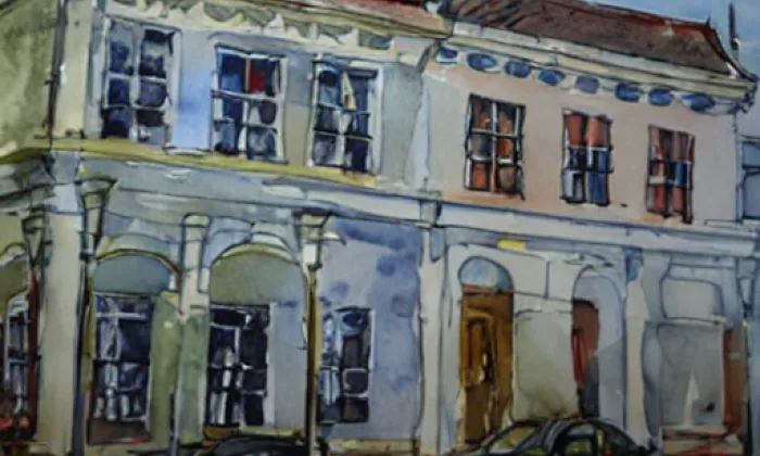 Husova (Třeboň I) – akvarel