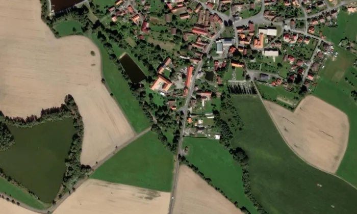 Hvožďany – letecký pohled