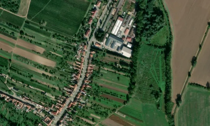 Internační tábor Svatobořice – letecký pohled